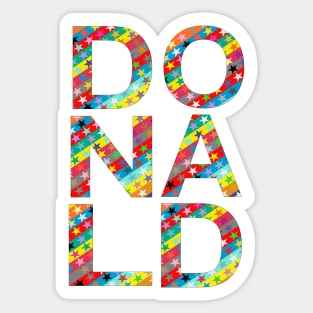 Donald, name, typography Sticker